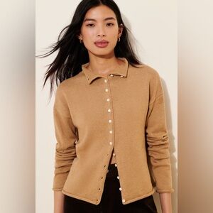 Alex Mill Tan Button-Up Sweater NWT